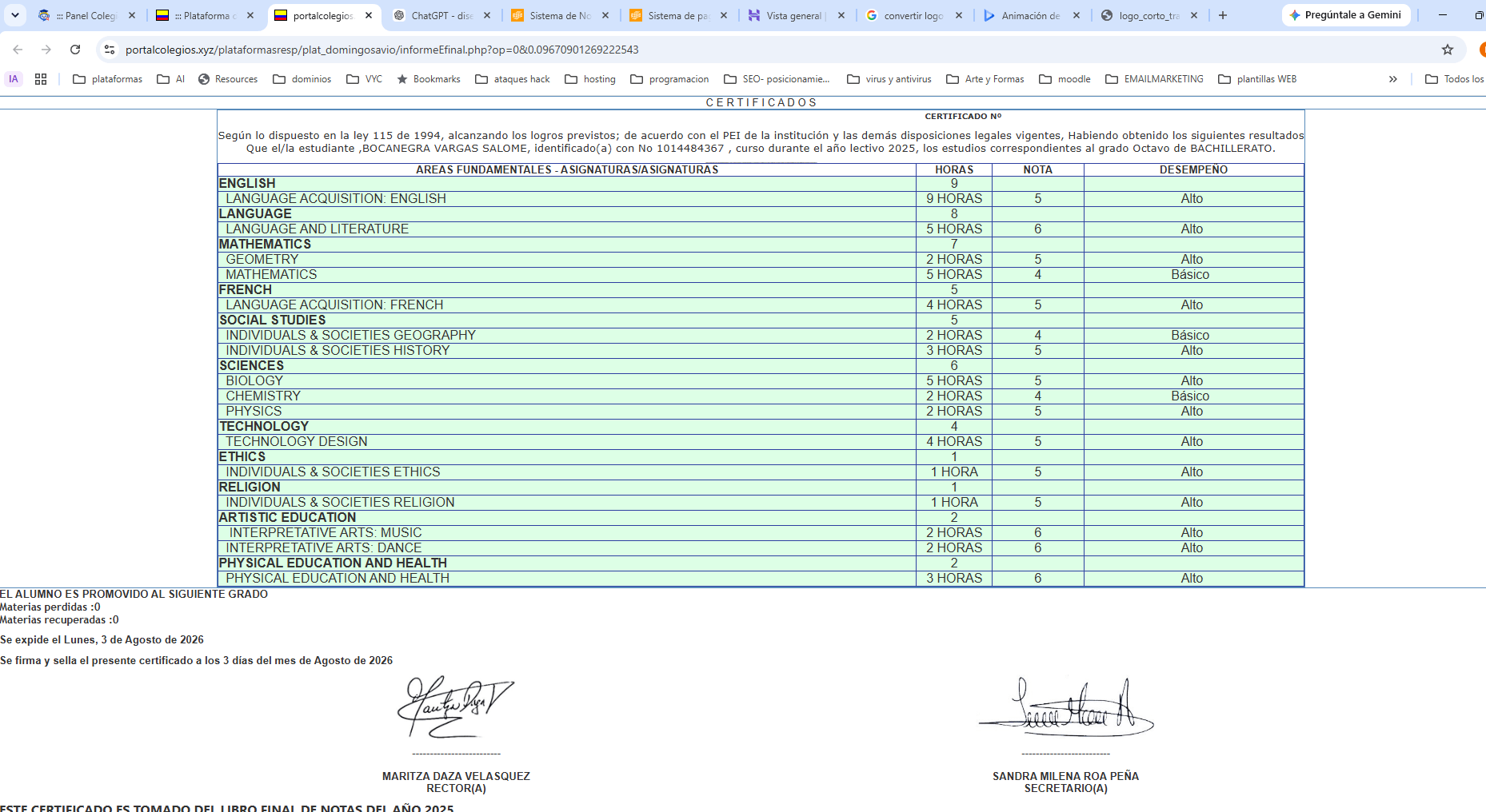 Certificados